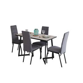 Обеденная группа SHADO Керамика Берлин Беж. 18 Зевс 10 Велюр Серый | Интернет магазин мебели и декора LifeDekor