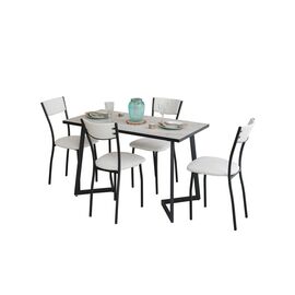 Обеденная группа для кухни SHADO Керамика Дели Серый 19 Сильвия 10 Крок. Белый | Интернет магазин мебели и декора LifeDekor