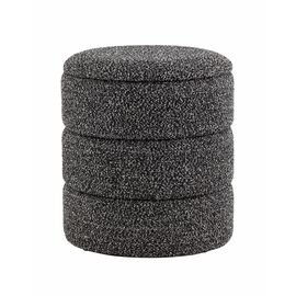 Пуф с ящиком Hive S букле черный меланж | Интернет магазин мебели и декора LifeDekor