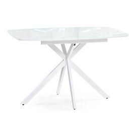 Стол стеклянный Тамаса 120(150)х70х76 белый | Интернет магазин мебели и декора LifeDekor