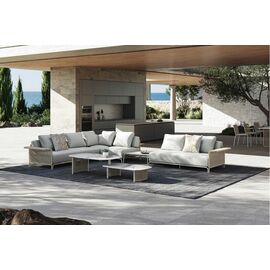 "Мальдивы" трансформирующаяся лаунж-зона из искусственного ротанга, цвет соломенный | Интернет магазин мебели и декора LifeDekor