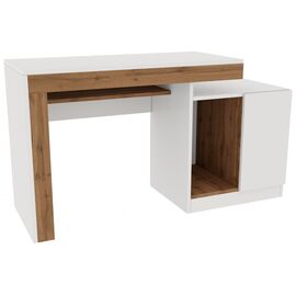 Компьютерный стол Модена белый / дуб вотан | Интернет магазин мебели и декора LifeDekor