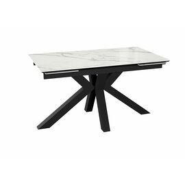 Стол DikLine SFE160 Керамика Tianshan White (белый полуглянец)/подстолье черное/опоры черные (2 уп.) | Интернет магазин мебели и декора LifeDekor