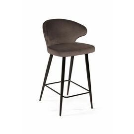 Стул полубарный Richard, бархат коричневый 12 | Интернет магазин мебели и декора LifeDekor