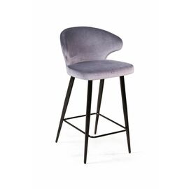 Стул полубарный Richard, бархат светло-серый 26 | Интернет магазин мебели и декора LifeDekor
