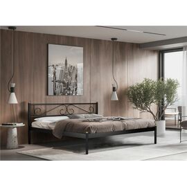 Кровать двуспальная ШАРМ (160х200/Черный/металлическое основание) | Интернет магазин мебели и декора LifeDekor