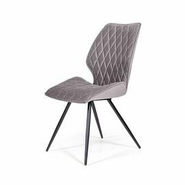 Стул Flash ромб, бархат светло-серый 26 | Интернет магазин мебели и декора LifeDekor