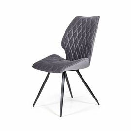 Стул Flash ромб, бархат серый 27 | Интернет магазин мебели и декора LifeDekor