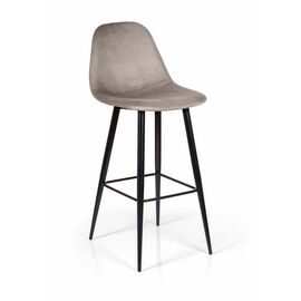 Стул барный TED, бархат пепельно-бежевый 25 /опора конус | Интернет магазин мебели и декора LifeDekor