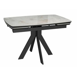 Стол DikLine DKU120 Керамика Italian Grey (глянец серый)/подстолье черное/опоры черные (2 уп.) | Интернет магазин мебели и декора LifeDekor