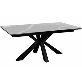 Стол DikLine SFE160 Керамика Серый мрамор/подстолье черное/опоры черные (2 уп.) | Интернет магазин мебели и декора LifeDekor