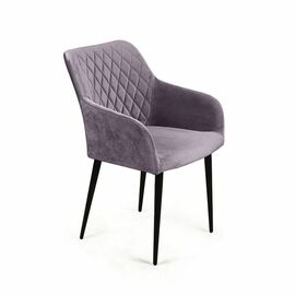 Стул с подлокотниками Robert, бархат серый 27 | Интернет магазин мебели и декора LifeDekor