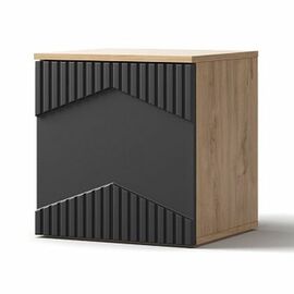 Тумба «Оливия» ПР КМК 0971.18, дуб наварра/шагрень черная | Интернет магазин мебели и декора LifeDekor