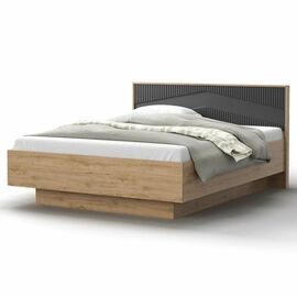 Кровать «Оливия» 160x200 КМК 0971.7, дуб наварра/шагрень черная | Интернет магазин мебели и декора LifeDekor