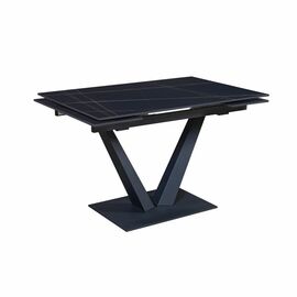 Стол раскладной Malibu (120+30+30), керамика матовая Black Gold | Интернет магазин мебели и декора LifeDekor