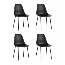 Стул KON черный 4 шт. | Интернет магазин мебели и декора LifeDekor