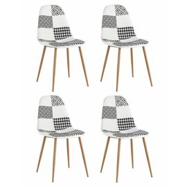 Стул Валенсия SN пэчворк черно-белый 4 шт | Интернет магазин мебели и декора LifeDekor