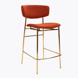 Дизайнерский полубарный стул Marko терракотовый, основание золото | Интернет магазин мебели и декора LifeDekor