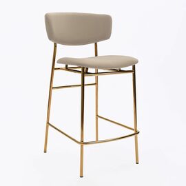 Дизайнерский полубарный стул Marko латте, основание золото | Интернет магазин мебели и декора LifeDekor