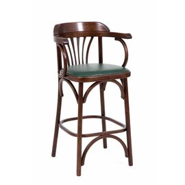 Стул барный 650 Венский мягкий (темный тон, экокожа Зеленая) | Интернет магазин мебели и декора LifeDekor