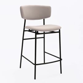 Дизайнерский полубарный стул Marko серый, черный металл | Интернет магазин мебели и декора LifeDekor