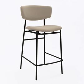 Дизайнерский полубарный стул Marko латте, черный металл | Интернет магазин мебели и декора LifeDekor