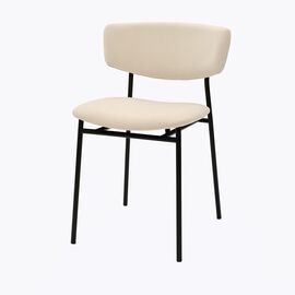 Стул дизайнерский Marko бежевый, черный металл | Интернет магазин мебели и декора LifeDekor