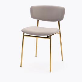 Стул дизайнерский Marko серый, основание золото | Интернет магазин мебели и декора LifeDekor