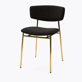 Стул дизайнерский Marko графит, основание золото | Интернет магазин мебели и декора LifeDekor