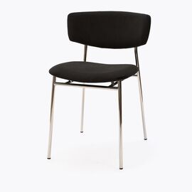 Стул дизайнерский Marko графит, основание хром | Интернет магазин мебели и декора LifeDekor