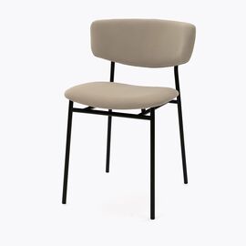 Стул дизайнерский Marko латте, черный металл | Интернет магазин мебели и декора LifeDekor