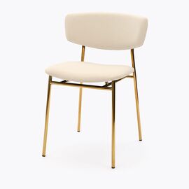 Стул дизайнерский Marko бежевый, основание золото | Интернет магазин мебели и декора LifeDekor