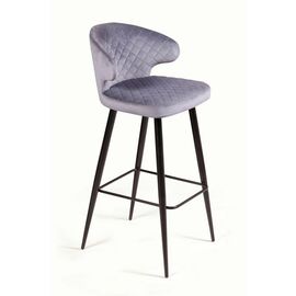 Стул барный Richard ромб, бархат серый 27 | Интернет магазин мебели и декора LifeDekor
