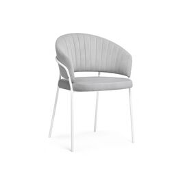 Стул на металлокаркасе Лео серый brandy light 22 / белый | Интернет магазин мебели и декора LifeDekor