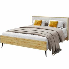 Кровать «Саванна» 160x200 КМК 0973.3, бетон пайн светлый/дуб наварра | Интернет магазин мебели и декора LifeDekor