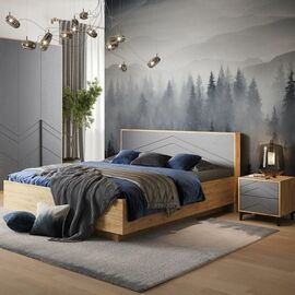 Спальня «Тиана» КМК 0967, дуб наварра/графит | Интернет магазин мебели и декора LifeDekor