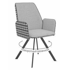 Стул DikLine 293 поворотный SB6/A3 св.сер, ножки черные, | Интернет магазин мебели и декора LifeDekor