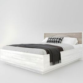 Кровать «Монтале» 160x200 КМК 0966.8 с ПМ, бетон пайн светлый/астана | Интернет магазин мебели и декора LifeDekor