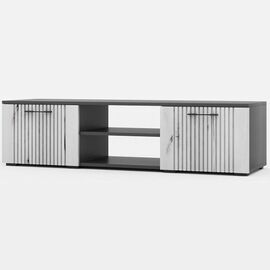 Тумба под ТВ «Монреаль» 2Д КМК 0986.5, антрацит/дуб канадский арктик | Интернет магазин мебели и декора LifeDekor