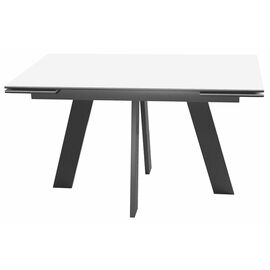 Стол DikLine SKM140 Керамика Mono white (белый матовый)/подстолье черное/опоры черные (2 уп.) | Интернет магазин мебели и декора LifeDekor
