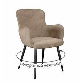 Стул DikLine 503 поворотный SB4 бежевый, ножки черные | Интернет магазин мебели и декора LifeDekor