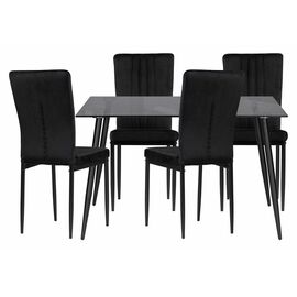 Обеденная группа Эрнал gray / black | Интернет магазин мебели и декора LifeDekor