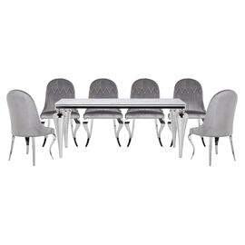 Обеденная группа Карли white / gray | Интернет магазин мебели и декора LifeDekor