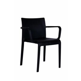 Стул Turn, черный пластик с подлокотниками | Интернет магазин мебели и декора LifeDekor