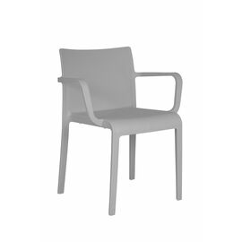 Стул Turn, серый пластик с подлокотниками | Интернет магазин мебели и декора LifeDekor
