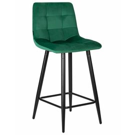Стул полубарный DOBRIN OLIVIA, черные матовые ножки, зелёный велюр (108-64), Вариант: черные матовые ножки, зелёный велюр (108-64) | Интернет магазин мебели и декора LifeDekor
