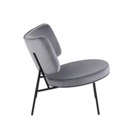 Кресло District Lounge велюр серый | Интернет магазин мебели и декора LifeDekor