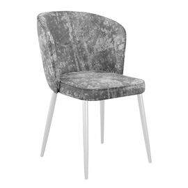 Стул DikLine 347 M13 светло-серый, ножки белые | Интернет магазин мебели и декора LifeDekor