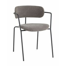 Стул Дженни букле темно-серый каркас антрацитово-серый муар | Интернет магазин мебели и декора LifeDekor