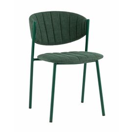 Стул Харпер ткань рогожка зеленый каркас зеленый полуглянцевый муар | Интернет магазин мебели и декора LifeDekor